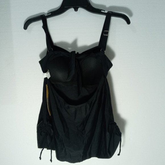 SAEJOUS 2 PCS SWIMSUIT NEW SZ 8 BLK - Picture 4 of 5